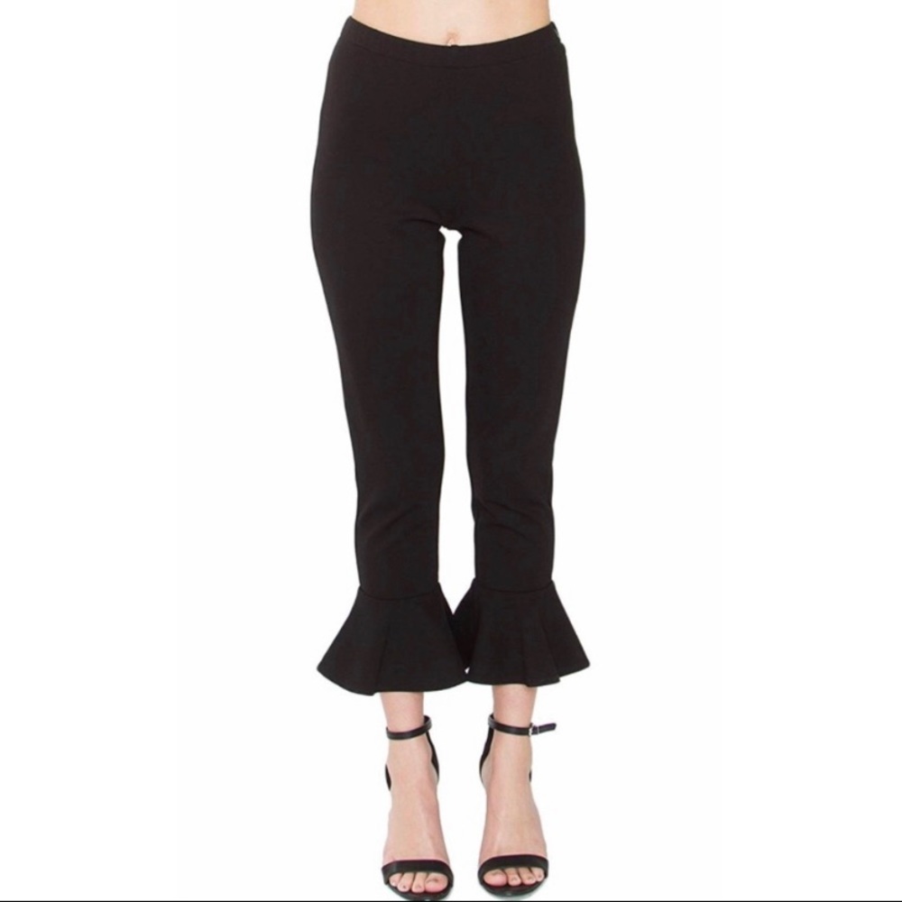 SOLD sugar lips black frill dress pants